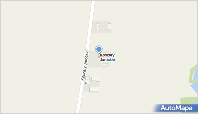 Koszary Jarockie, Koszary Jarockie, 8, mapa Koszary Jarockie