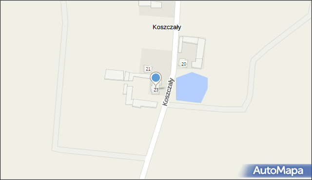 Koszczały, Koszczały, 23, mapa Koszczały