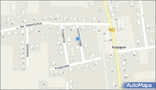 Koszęcin, Kochcickiego Andrzeja, 1, mapa Koszęcin