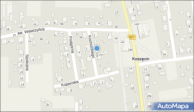 Koszęcin, Kochcickiego Andrzeja, 4, mapa Koszęcin