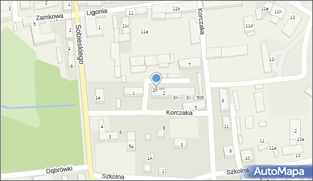 Koszęcin, Korczaka Janusza, 2/i, mapa Koszęcin