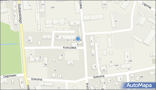 Koszęcin, Korczaka Janusza, 5, mapa Koszęcin