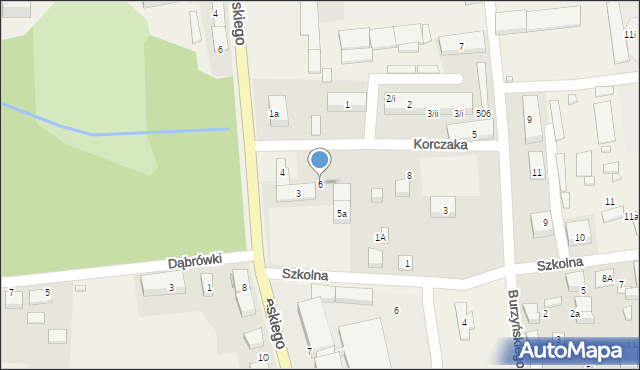 Koszęcin, Korczaka Janusza, 6, mapa Koszęcin