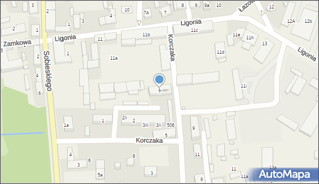 Koszęcin, Korczaka Janusza, 7, mapa Koszęcin