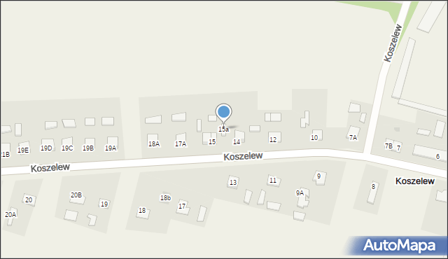 Koszelew, Koszelew, 15a, mapa Koszelew