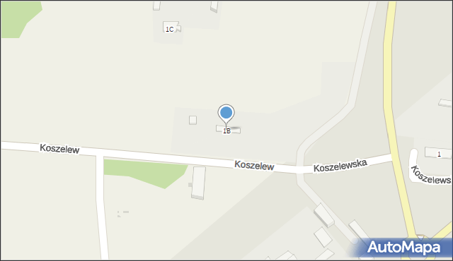 Koszelew, Koszelew, 1B, mapa Koszelew