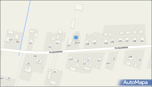 Koszelew, Koszelew, 23, mapa Koszelew