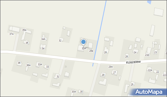 Koszelew, Koszelew, 32A, mapa Koszelew