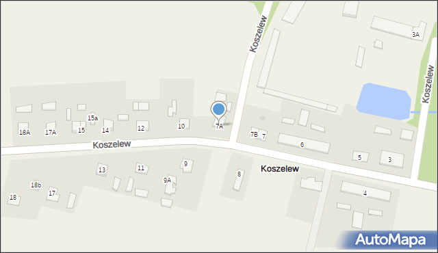 Koszelew, Koszelew, 7A, mapa Koszelew