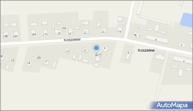 Koszelew, Koszelew, 9A, mapa Koszelew
