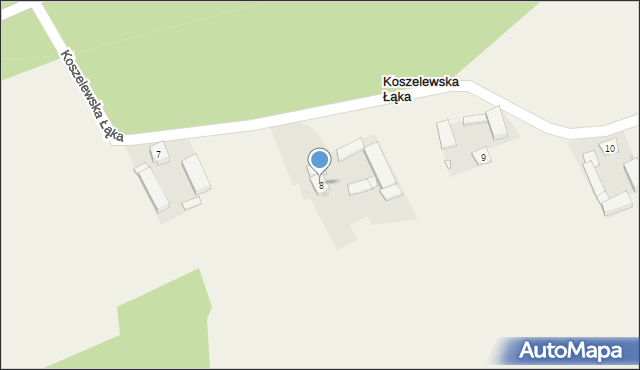 Koszelewska Łąka, Koszelewska Łąka, 8, mapa Koszelewska Łąka