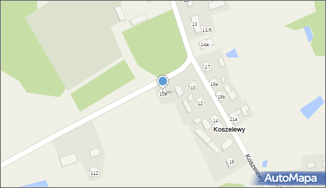 Koszelewy, Koszelewy, 10a, mapa Koszelewy