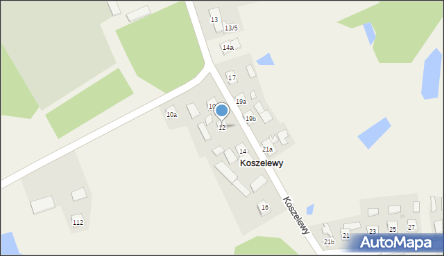 Koszelewy, Koszelewy, 12, mapa Koszelewy