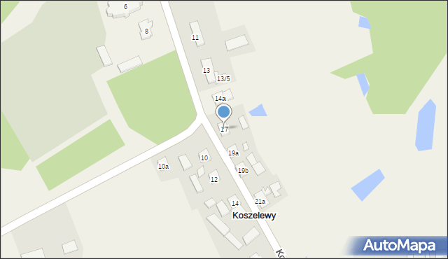 Koszelewy, Koszelewy, 17, mapa Koszelewy