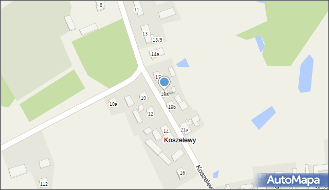 Koszelewy, Koszelewy, 19a, mapa Koszelewy