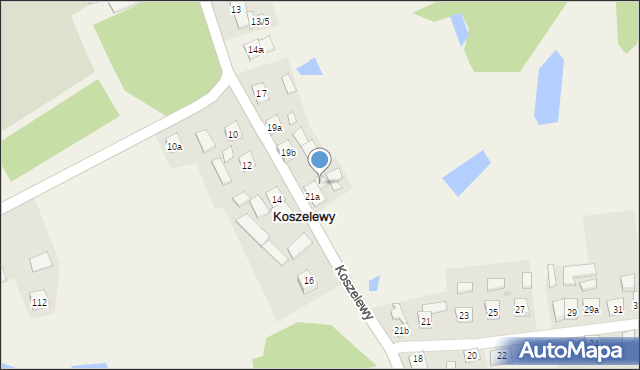 Koszelewy, Koszelewy, 21a/2, mapa Koszelewy