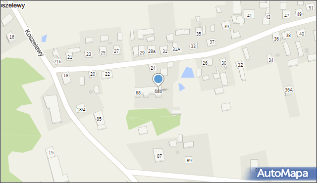 Koszelewy, Koszelewy, 68b, mapa Koszelewy