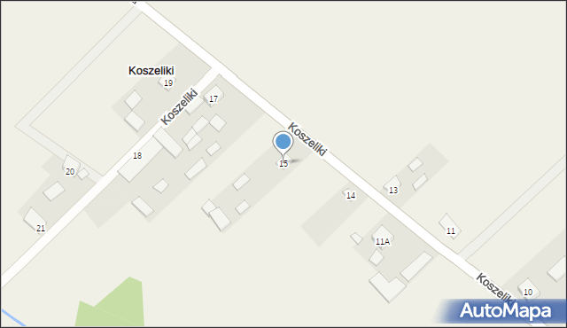 Koszeliki, Koszeliki, 15, mapa Koszeliki