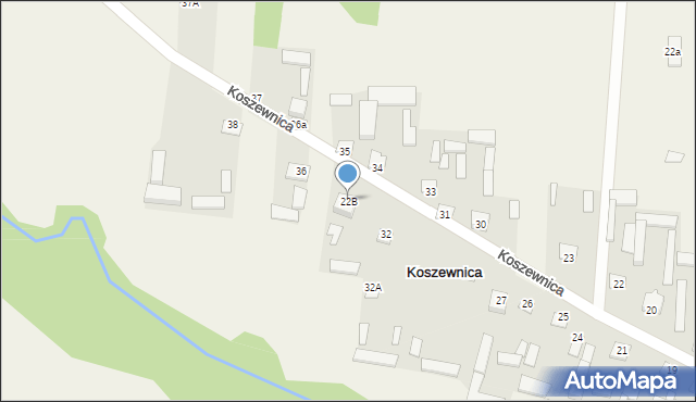 Koszewnica, Koszewnica, 22B, mapa Koszewnica