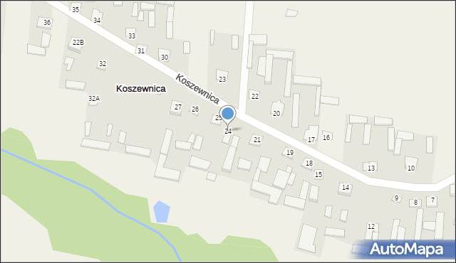 Koszewnica, Koszewnica, 24, mapa Koszewnica