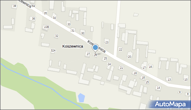 Koszewnica, Koszewnica, 26, mapa Koszewnica