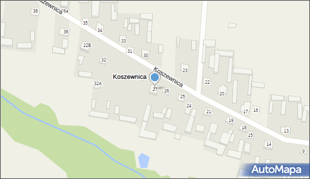 Koszewnica, Koszewnica, 27, mapa Koszewnica