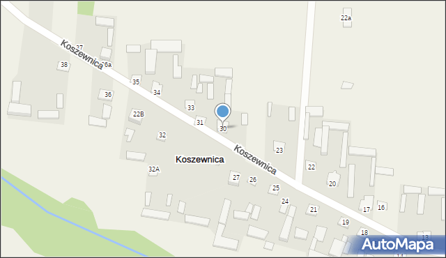 Koszewnica, Koszewnica, 30, mapa Koszewnica