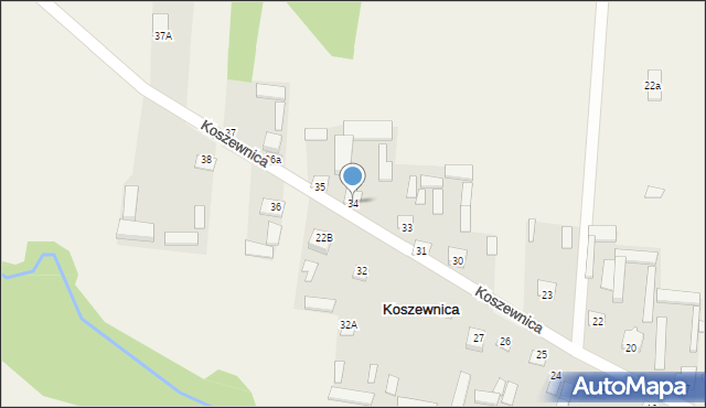 Koszewnica, Koszewnica, 34, mapa Koszewnica