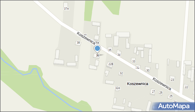 Koszewnica, Koszewnica, 36, mapa Koszewnica