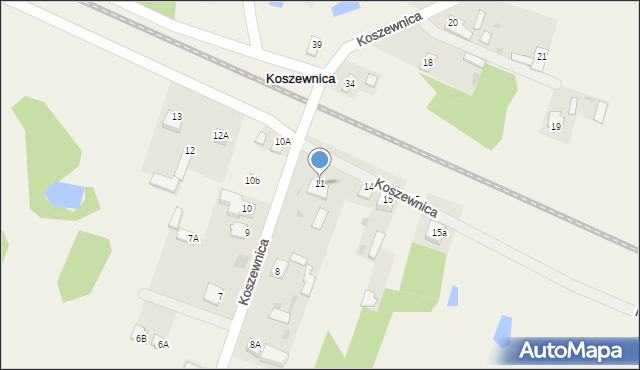 Koszewnica, Koszewnica, 11, mapa Koszewnica