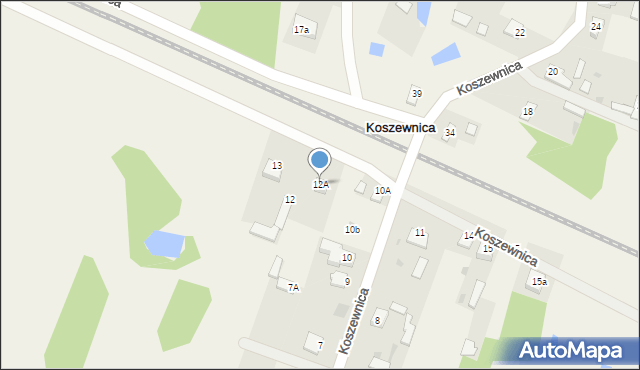 Koszewnica, Koszewnica, 12A, mapa Koszewnica