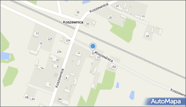 Koszewnica, Koszewnica, 14, mapa Koszewnica