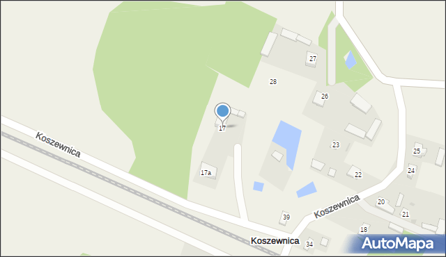 Koszewnica, Koszewnica, 17, mapa Koszewnica