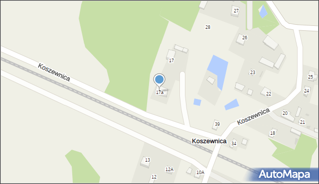 Koszewnica, Koszewnica, 17a, mapa Koszewnica