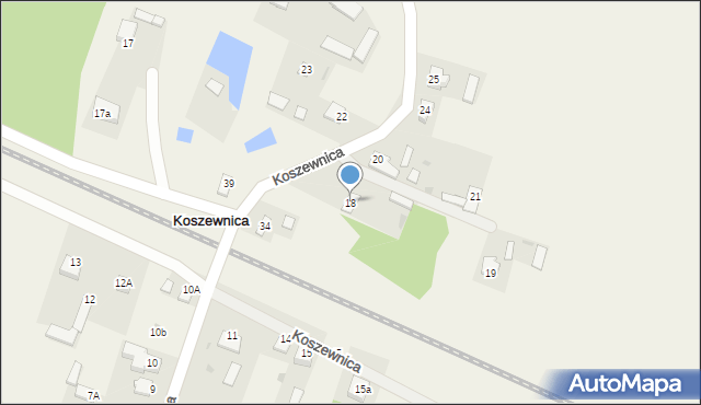 Koszewnica, Koszewnica, 18, mapa Koszewnica