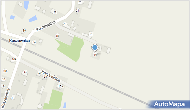 Koszewnica, Koszewnica, 19, mapa Koszewnica