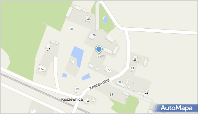 Koszewnica, Koszewnica, 23, mapa Koszewnica