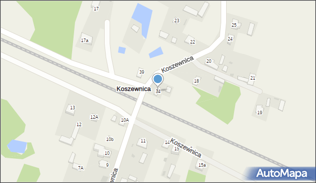 Koszewnica, Koszewnica, 34, mapa Koszewnica