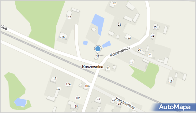 Koszewnica, Koszewnica, 39, mapa Koszewnica