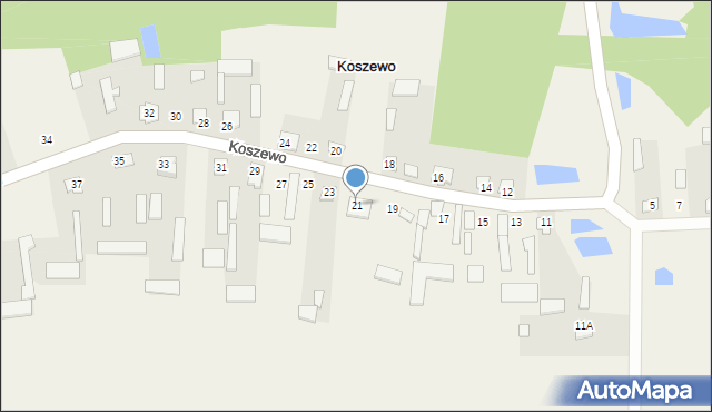 Koszewo, Koszewo, 21, mapa Koszewo