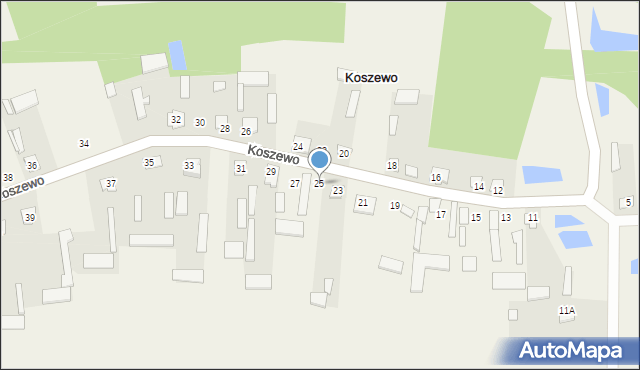 Koszewo, Koszewo, 25, mapa Koszewo