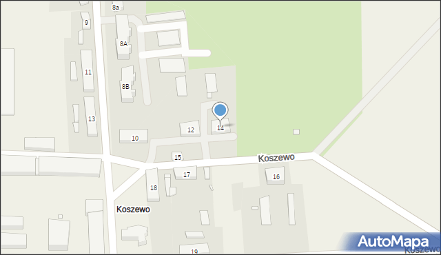 Koszewo, Koszewo, 14, mapa Koszewo