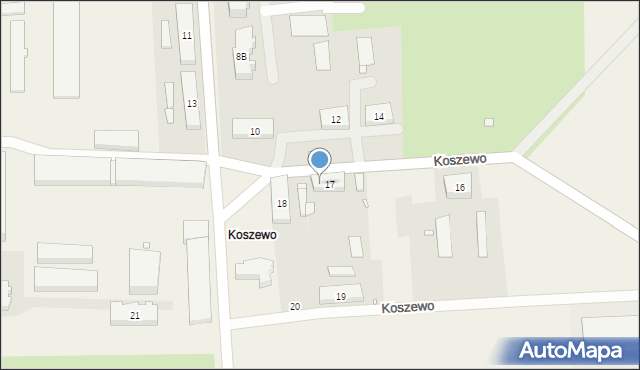 Koszewo, Koszewo, 17A, mapa Koszewo