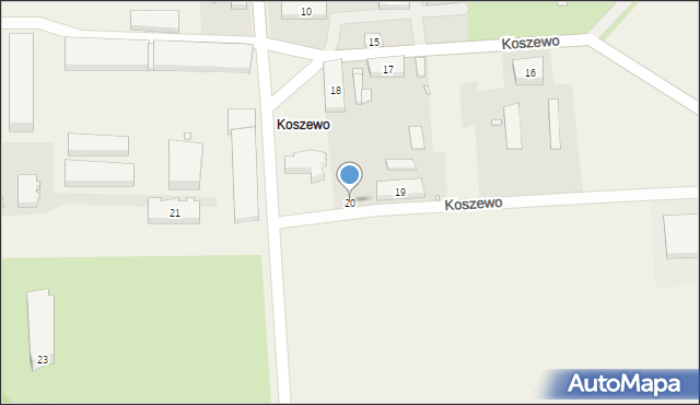 Koszewo, Koszewo, 20, mapa Koszewo