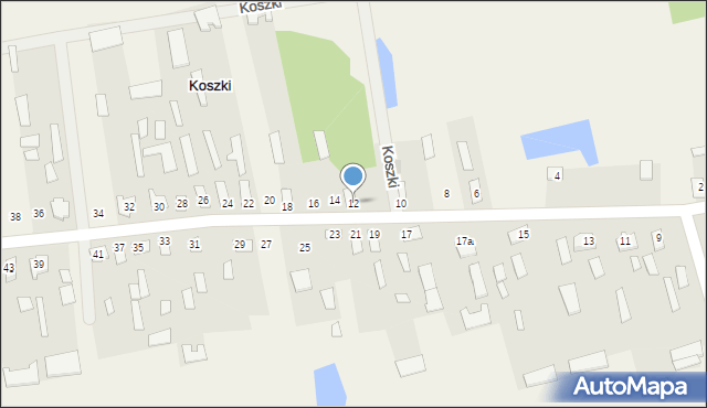 Koszki, Koszki, 12, mapa Koszki