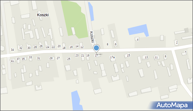 Koszki, Koszki, 17, mapa Koszki