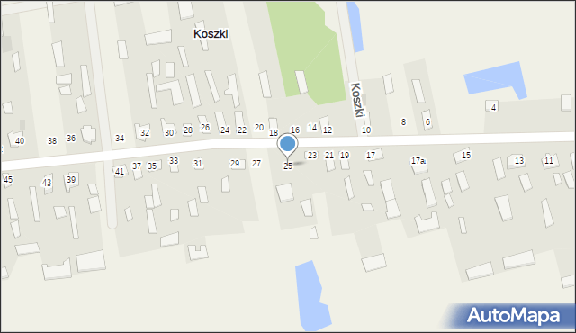 Koszki, Koszki, 25, mapa Koszki