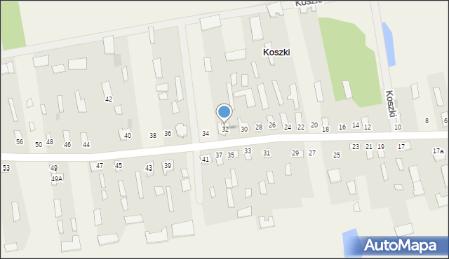 Koszki, Koszki, 32, mapa Koszki