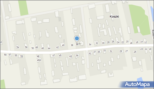 Koszki, Koszki, 36, mapa Koszki