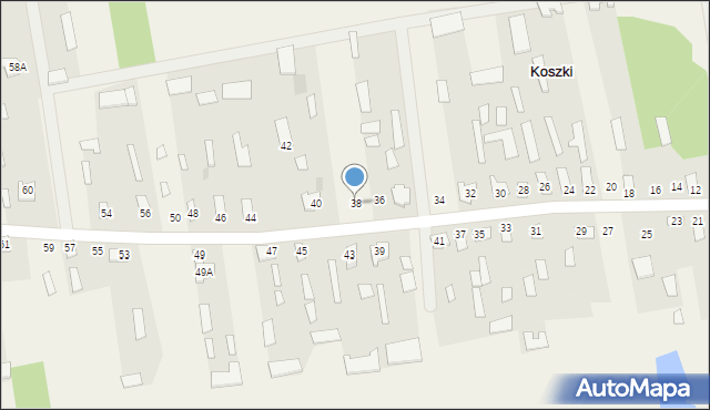 Koszki, Koszki, 38, mapa Koszki